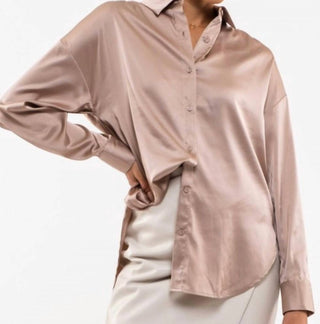 Blu Pepper - Madeleine Satin Button Front Shirt