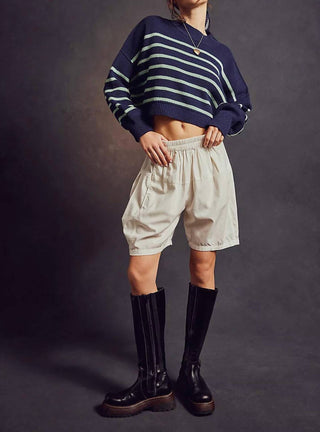 Free People - Easy Street Stripe Crop Pullover