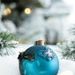 Christmas Ball Ornaments Glass Decorative Hanging Balls Light Blue