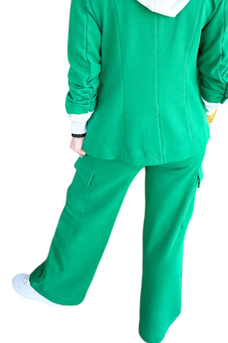 Risen - French Terry Relaxed Wide Leg Cargo Pants