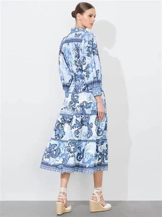 Alice + Olivia - GENEVA SCROLL SYMPHONY MIDI DRESS
