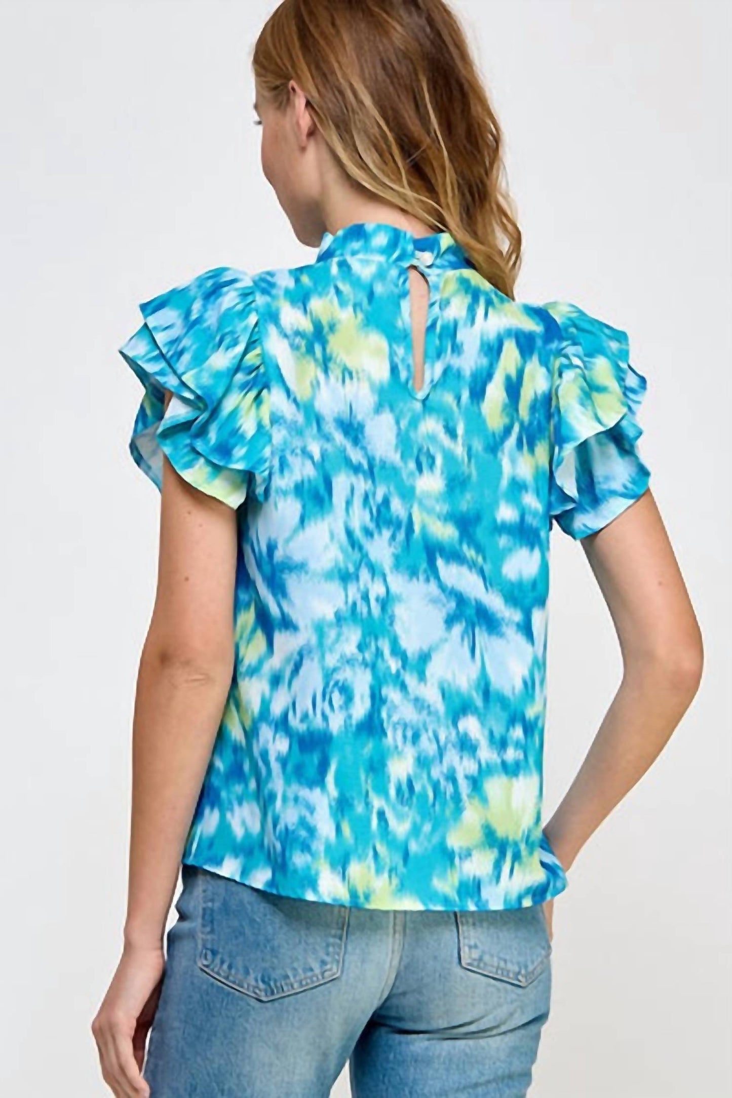 2 Hearts Apparel - Ruffled Neckline Top