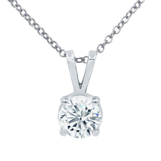 Diana M Jewels - 14kt 0.75 Cts Fine Lab Grown Diamond Solitaire Pendant Necklace