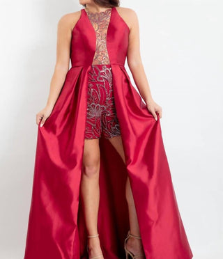 Rachel Allan - Beaded Mikado Prom Gown