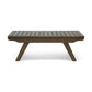 Outdoor Acacia Wood Coffee Table with Open Slat Design, Grey
