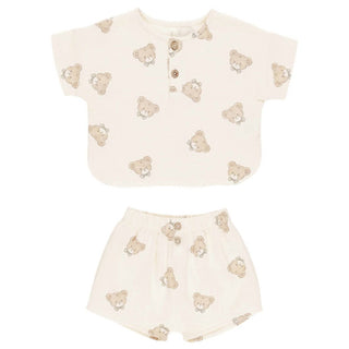Quincy Mae - Teddy Woven Boxy Top + Short Set