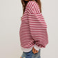 Free People - Classic Striped Crew Sweatshirt