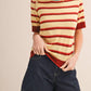 &Merci - Striped Short Sleeve Sweater