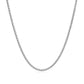14k White Gold Round Wheat Chain 1.5mm