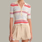 525 America - Giselle Textured Elbow Sleeve Polo