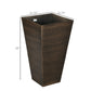 Outsunny 28" Tall Outdoor Planters - Set of 3 Large Tapered Planters
