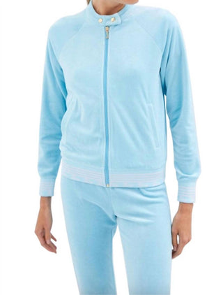 Juicy Couture - Women's Doo Wop Snap Collar Velour Track Jacket