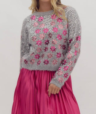 Entro - STAR SEQUIN SWEATER