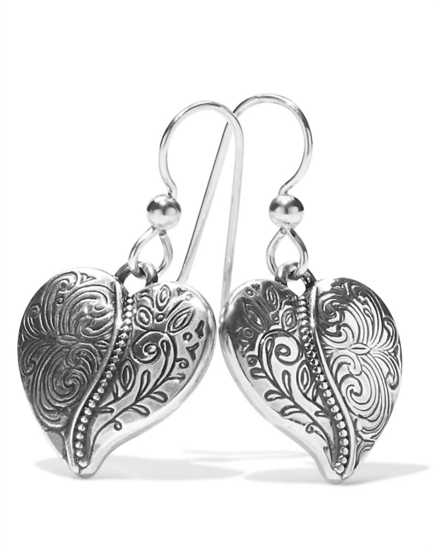 Brighton - Women's Ornate Heart French Wire Earrings
