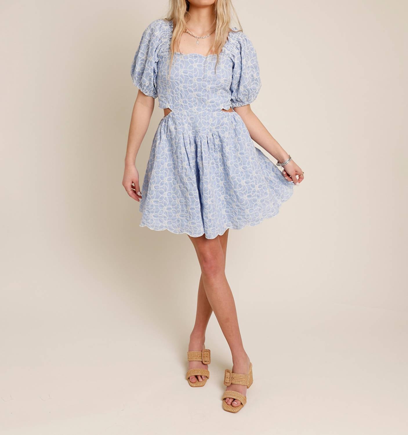 Sofie The Label - April Embroidered Cut Out Mini Dress
