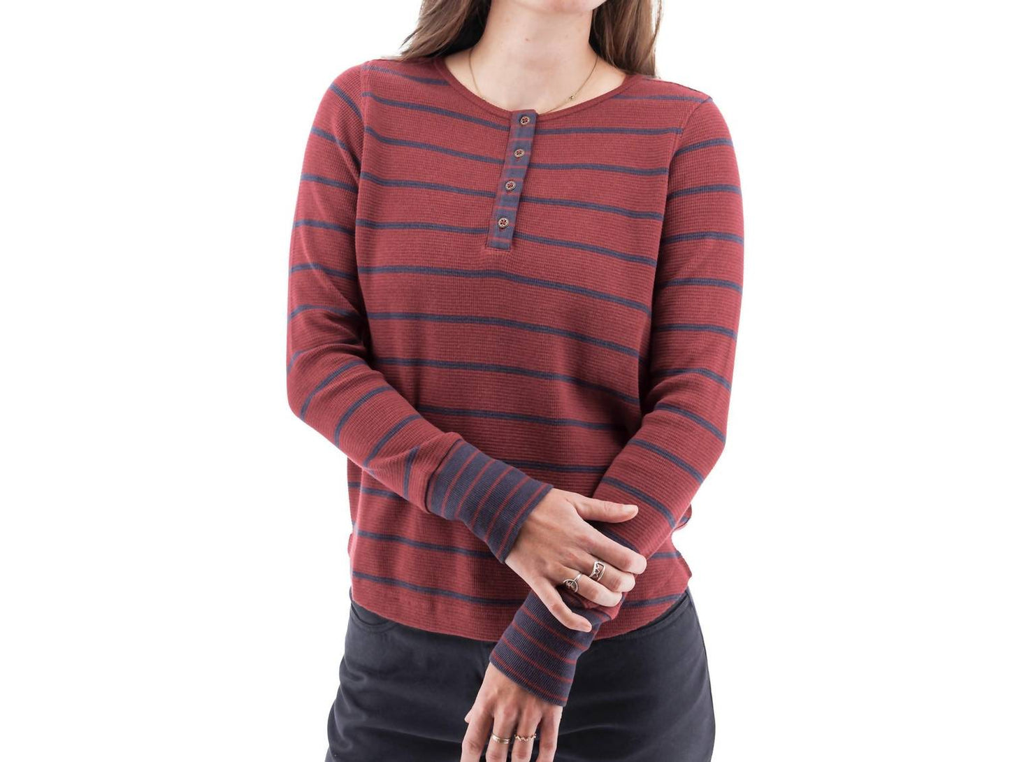 Aventura - Nicole Striped Henley Shirt
