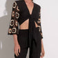 Elan - Panama Tie Front Top