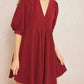 Entro - V Neck Baby Doll Dress