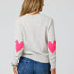 Kerri Rosenthal - Boyfriend Heart Patchwork Sweatshirt