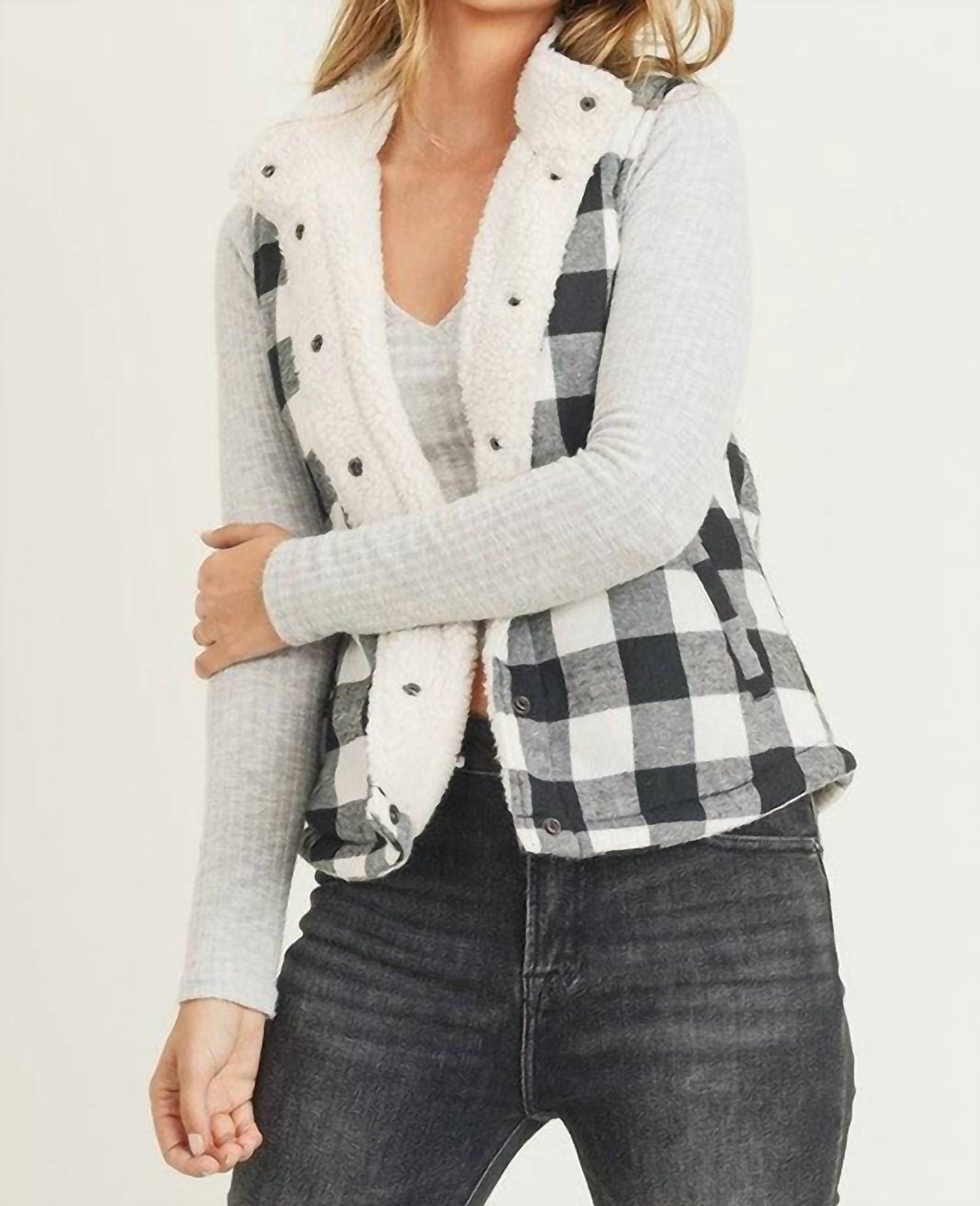 Risen - Checks Out Sherpa Vest