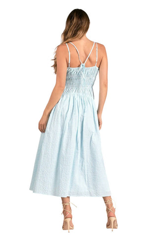 Elan - Striped Spaghetti Strap Maxi Dress