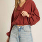 Project Social T - Samson Bubble Hem V-Neck Hoodie