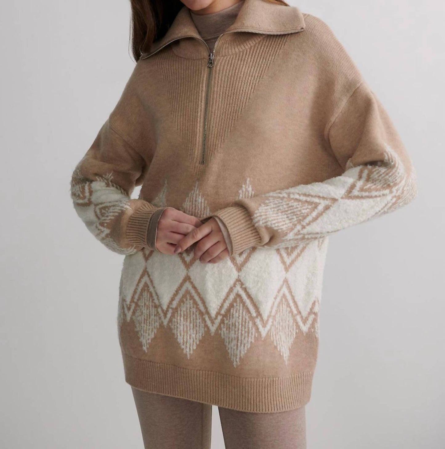 Varley - Betty Jacquard Half Zip Pullover