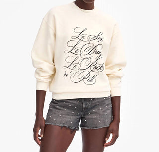 Clare V. - Oversized Sweatshirt with Le Sex