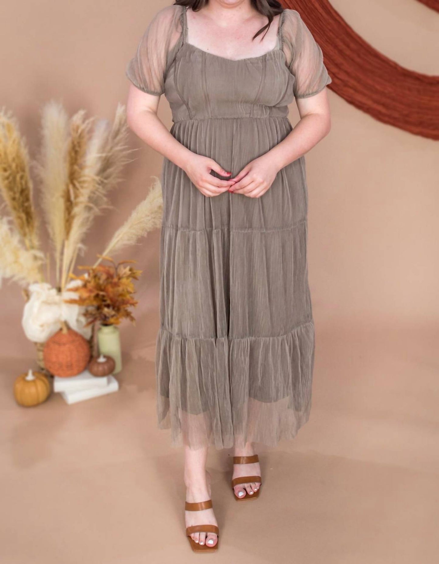 Blu Pepper - Flirty In Neutrals Dress