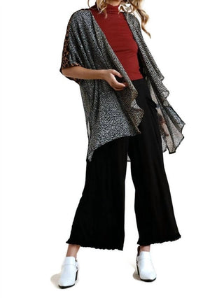 Umgee - Animal Print Drape Kimono - Plus
