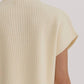 Entro - Ribbed Knit Sweater Top With Pocket
