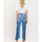 Flying Monkey - Super High Rise Seamed Contrast Panel Straight Jeans