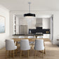 18-inch Modern Crystal Chandelier with Black Velvet Shade