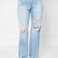 Judy Blue - Rigid 90’s Destroy Straight Leg Jeans