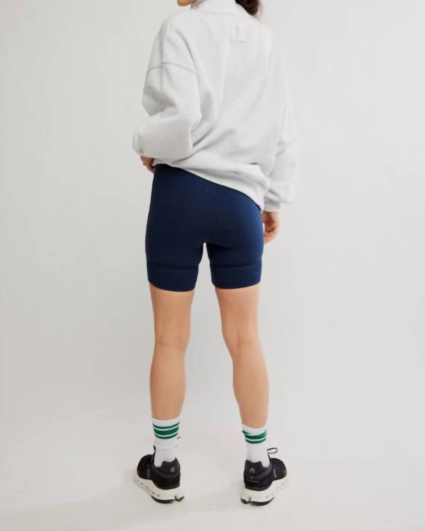 Free People - Victory Pullover Top And High-rise Slim Biker Short Set