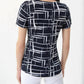 Joseph Ribkoff - ABSTRACT TIE FRONT TOP