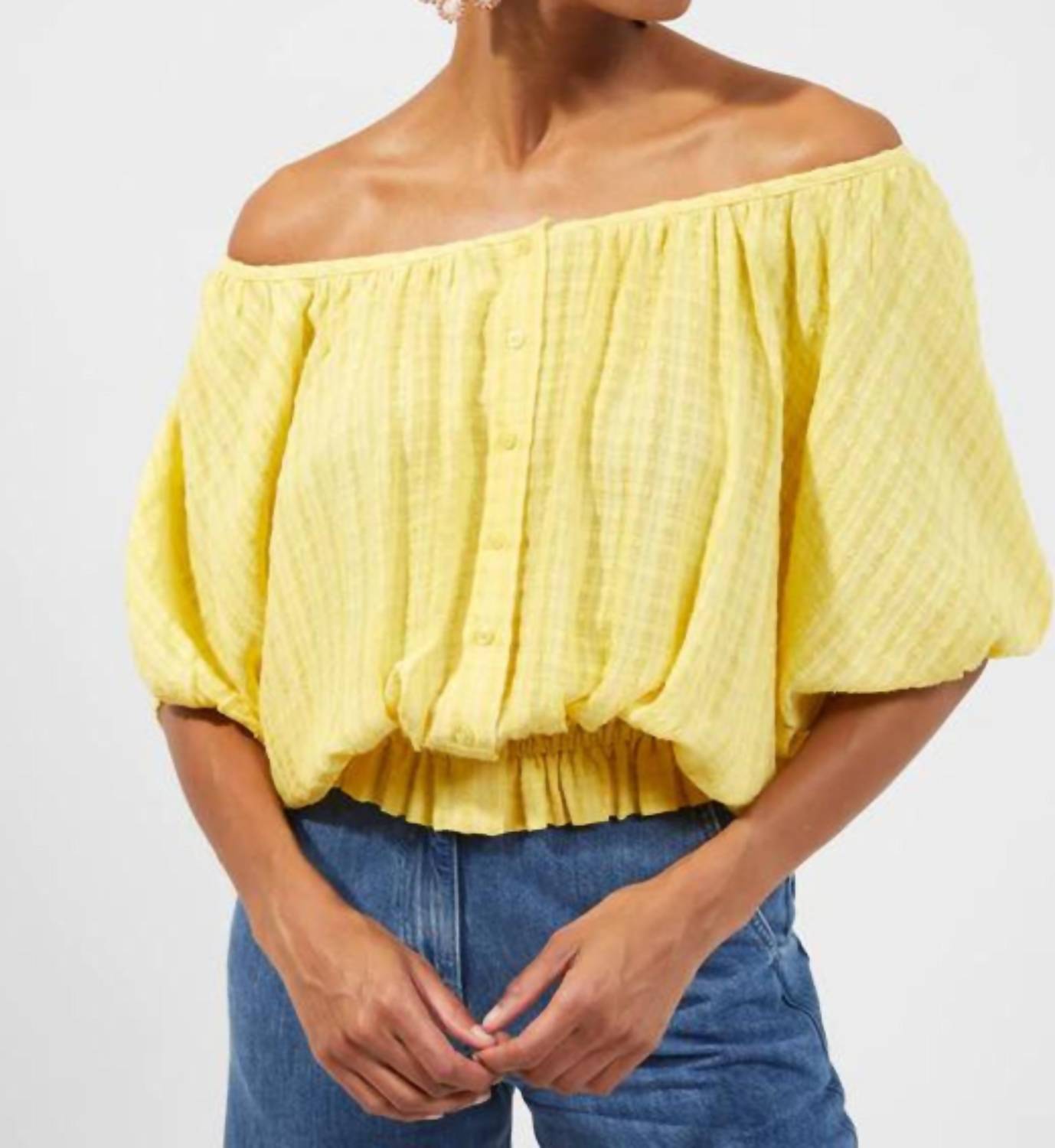 French Connection - Artemas Broderie Scoop Neck Top