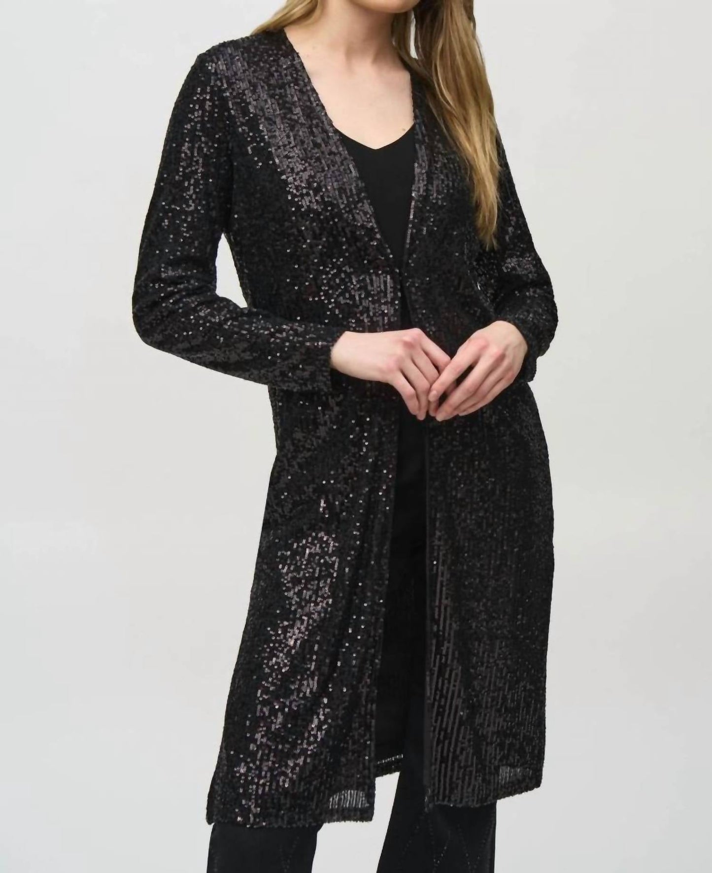 Joseph Ribkoff - Sequined Long Sleeve Cover-up Jacket