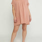 Entro - Frayed Cotton Gauze Pocket Dress - Plus