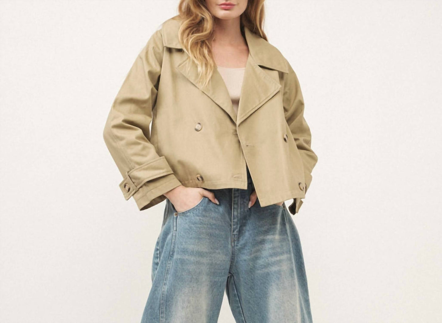 Aaron & Amber - Annie Cropped Trench Jacket