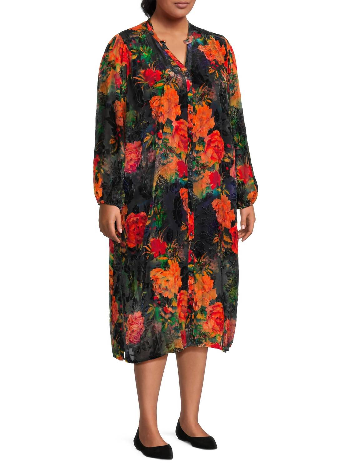 Johnny Was - Renna Burnout Dress - Plus