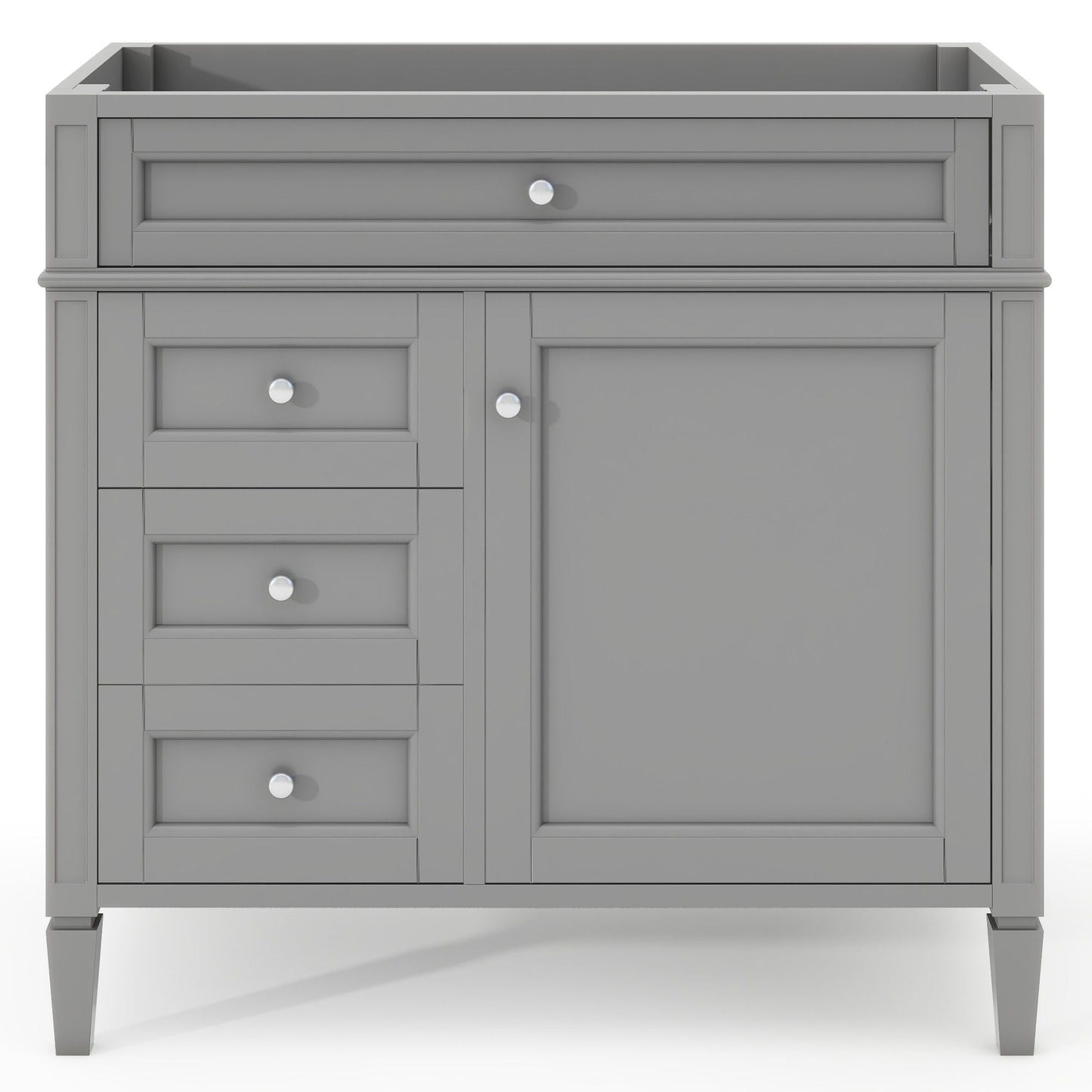 Bathroom Vanity With 2 Drawers and Tip-Out Drawer Storage Cabinet