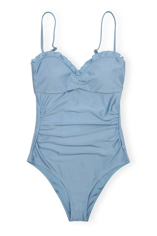 Ganni - Shine Gathered One Piece Swimsuit