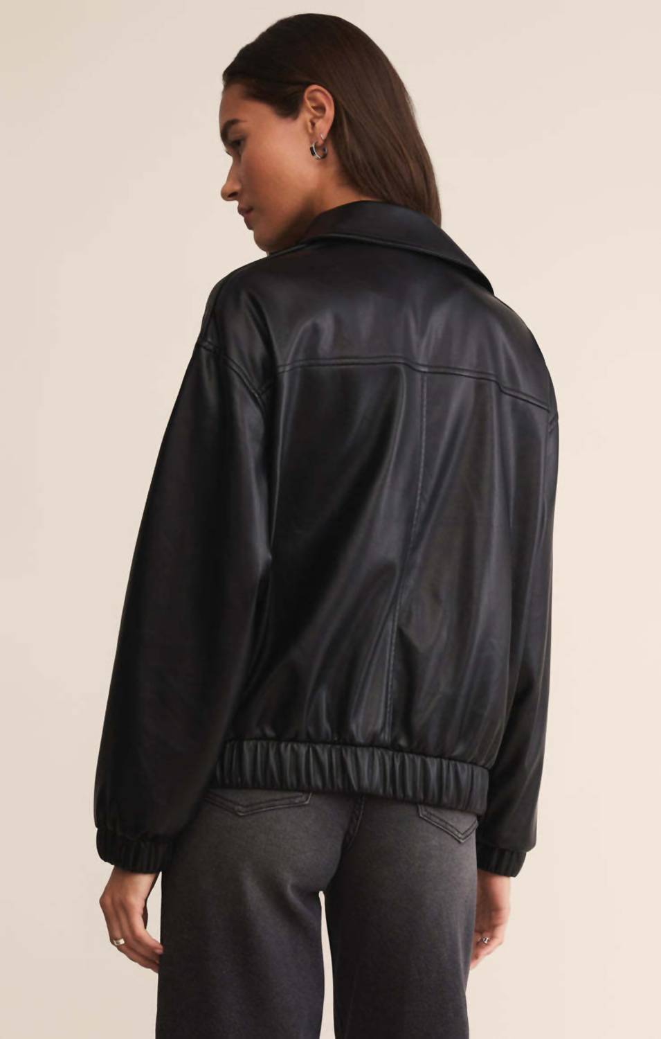Z Supply - Idols Faux Leather Bomber Jacket
