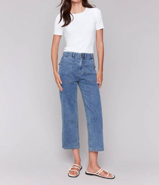 Charlie B - Cropped Utility Pocket Jean