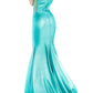 Jovani - Metallic Fitted One Shoulder Prom Dress