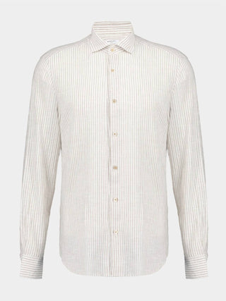 Boglioli - Men's Striped Striped Cotton-linen Shirt