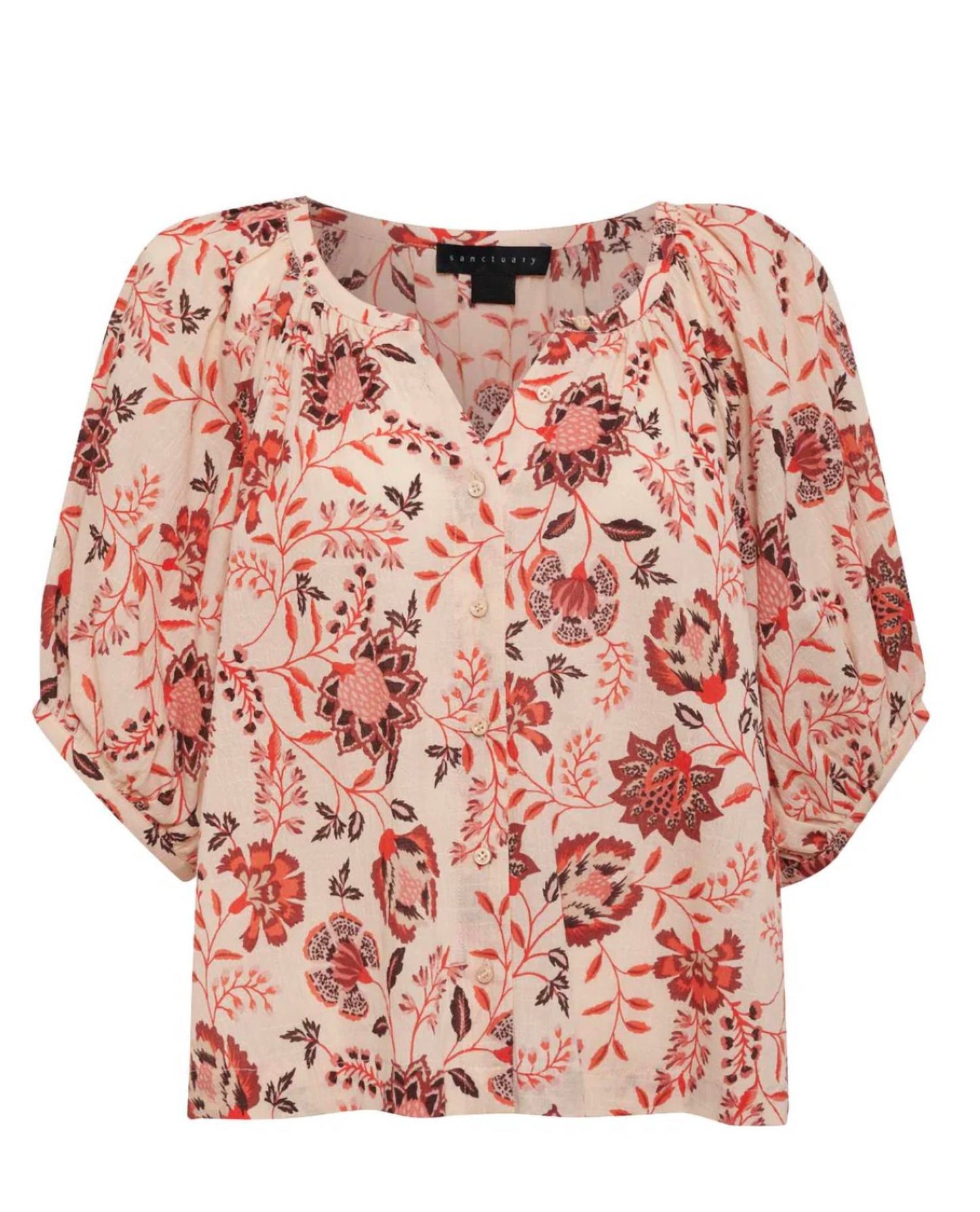 Sanctuary - BUBBLE SLEEVE BOHO BLOUSE
