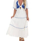 Blue Blush - Embroidered Dreams Tiered Midi Dress