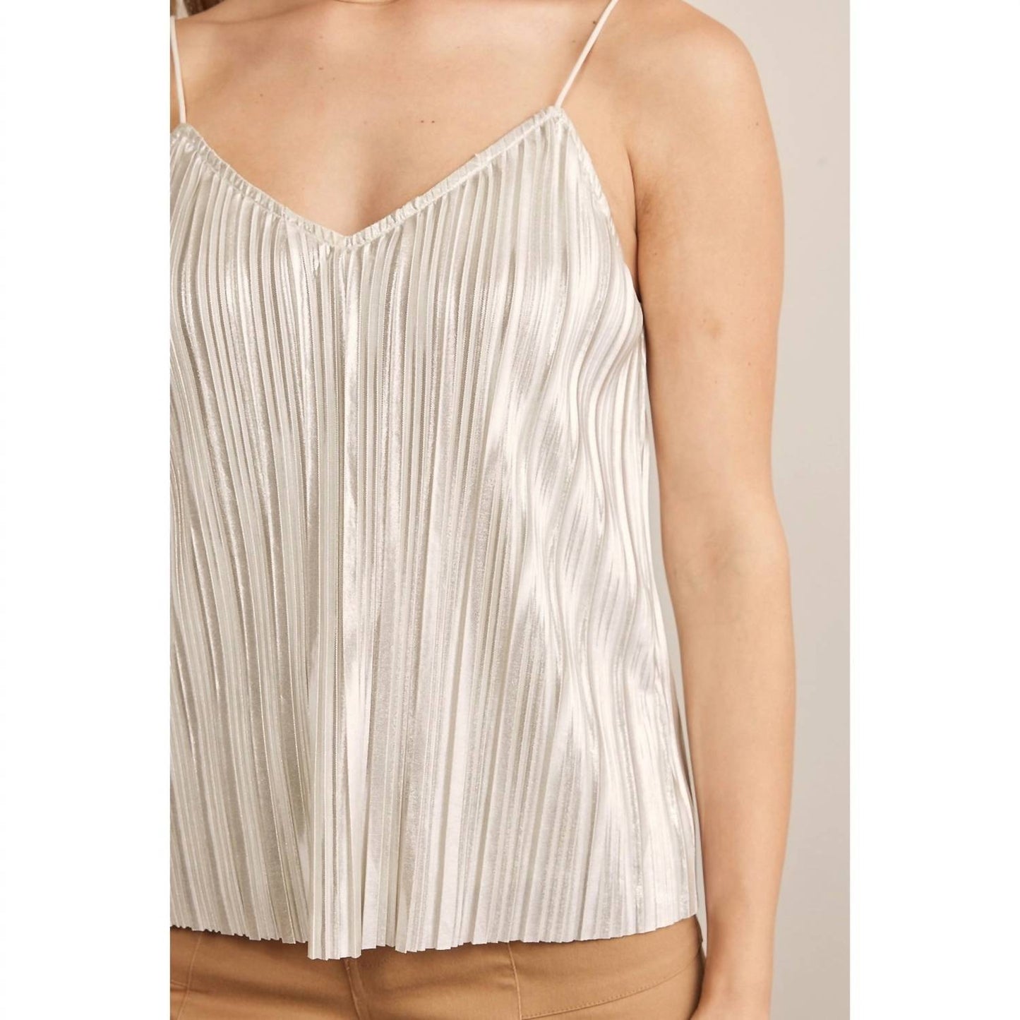 In February - Shine Bright Pleated Tank Top